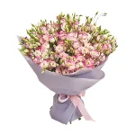 Букет из 51 нежно розовой эустомы