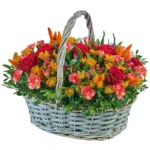 Корзина с цветами Рыжий вечер